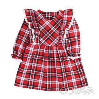 Тепла сукня дитяча з мереживом "Вів'єн 2.0", Червоний