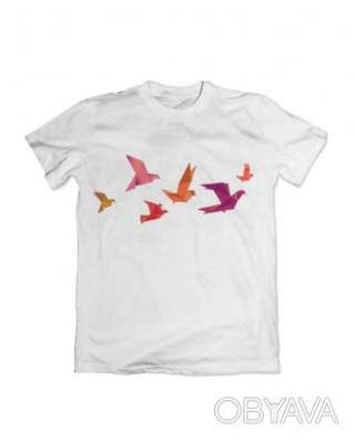 Базова футболка унісекс "Орігамі", Білий, M