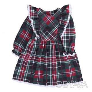 Тепла сукня дитяча з мереживом "Вів'єн 2.0", Зелений