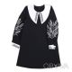 Сукня дитяча "Колоски" з вишитим комірцем та рукавами, Чорний
