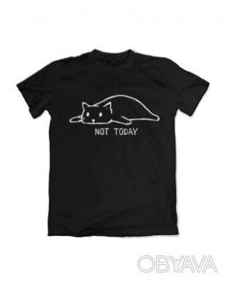 Футболка базовая унісекс "Не сьогодні", Чорний, M