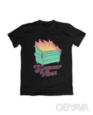 Унісекс базова футболка "Літній вайб", Чорний, M