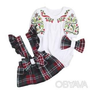 Комплект ясельний для дівчаток "Кадріль. Ялинка", Зелений