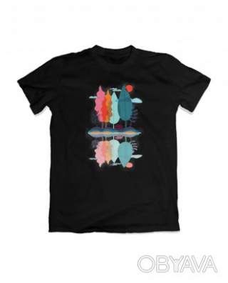 Базова футболка унісекс "Десь там...", Чорний, M