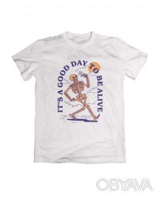 Футболка базова унісекс "Чудовий день", Білий, M