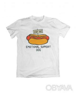 Базова футболка унісекс "Support dog", Білий, M