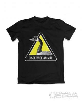 Базова футболка унісекс "Disservice animal", Чорний, M