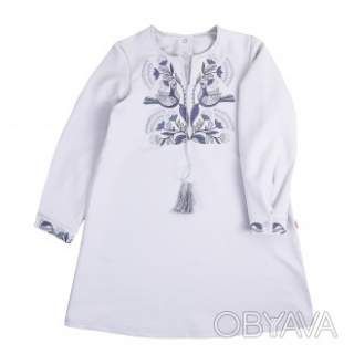 Сукня вишиванка для дівчат "Зозуленька", Платиновий