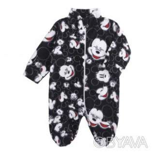 Ясельний флісовий комбінезон "Тім", Чорний, 68 (6 міс)