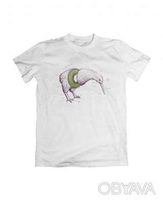 Базова футболка унісекс "Анатомія ківі", Білий, M