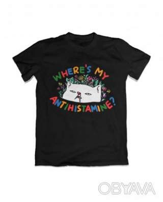 Базова футболка унісекс "Кіт алергик", Чорний, M