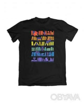 Базова футболк унісекс "Пухнаста бібліотека", Чорний, M