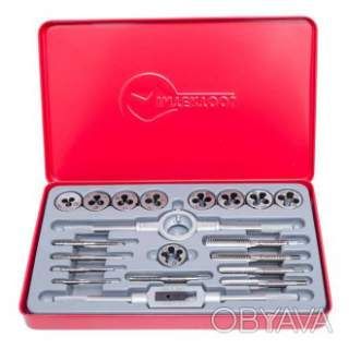 Набір плашок і мітчиків, 20 од., M3-M12 INTERTOOL SD-8021