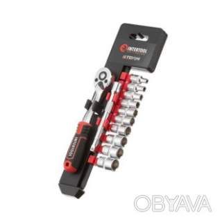 Набір головок STORM, 1/4", Cr-V, 12 од., головки: 4-13 мм, тріскачка 72 зуби