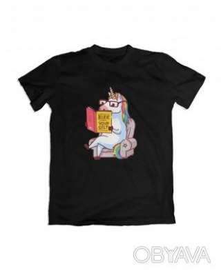 Базова футболка унісекс "Афірмація", Чорний, M