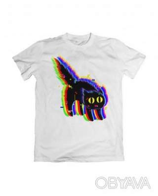 Базоа футболка унісекс "Стерео-кіт", Білий, M