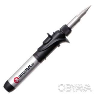 Паяльник газовий 17 мл, комплект аксесуарів INTERTOOL GB-0006