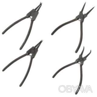 Набiр щипців для зняття та встановлення стопорних кілець, 4 шт.