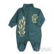 Флісовий ясельний комбінезон "Колоски", Смарагдовий, 62 (3 міс)
