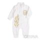 Ясельний ромпер з вишивкою "Колоски", Молочний, 74 (6-12 міс)