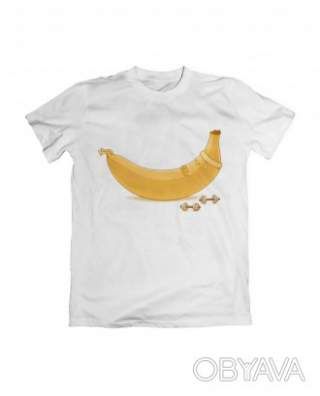 Базова футболка унісекс "Фітобанан", Білий, M