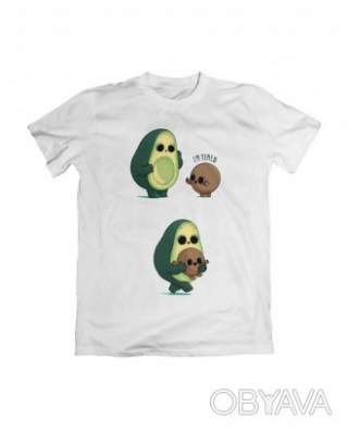 Базова футболка унісекс "Авокадо", Білий, M