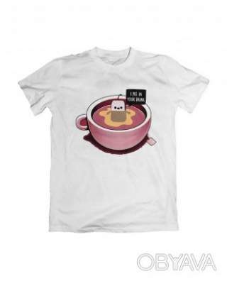 Базова футболка унісекс "Екзотичний чай", Білий, M