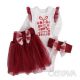 Комплект для дівчинки "Подарунок" + фатин, Бордовий, 62 (3 міс)