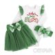 Комплект для дівчинки "Новорічна зірочка 2.0" + фатин, Зелений
