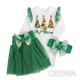 Комплект для дівчинки "Перше Різдво" + фатин, Зелений, 80 (1 рік)