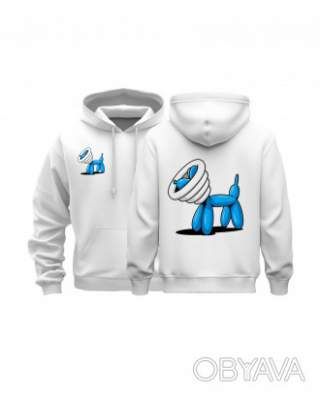 Базовий худі доросле "Цирковий пес", Білий, M