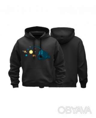 Базовий дорослий худі "Космічний мисливцеь", Чорний, M