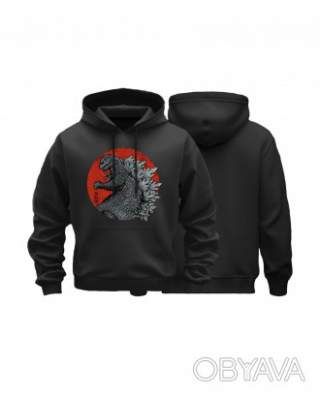 Базовий худі унісекс "Годзілла", Чорний, M