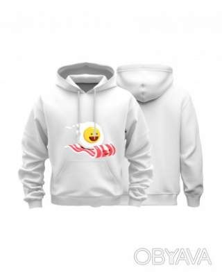 Базовий худі унісекс "Білковий бобслей", Білий, S