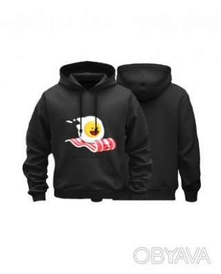 Базовий худі унісекс "Білковий бобслей", Чорний, M