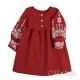 Сукня дитяча "Аміна" довгий рукав + вишивка, Червоний