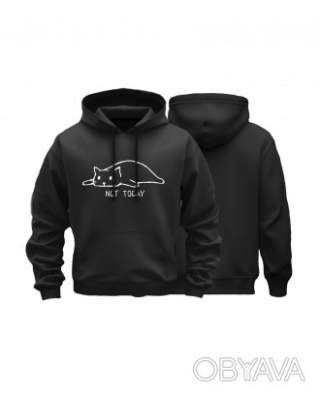 Базовий худі унісекс "Не сьогодні", Чорний, M
