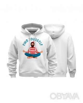 Худі унісекс базовий "Знайди себе", Білий, M