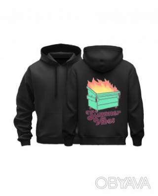 Базовий худі унісекс "Summer vibes", Чорний, M