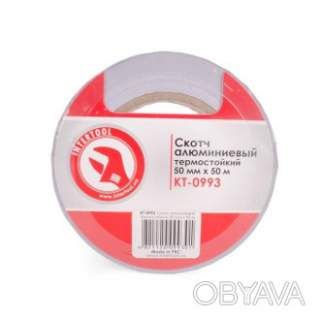 Скотч алюмінієвий термостійкий, 50 м, 50 мм INTERTOOL KT-0993