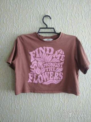 Дитяча футболка топ, р. 134-140, дівчинці 8-10 р, H&M, Бангладеш