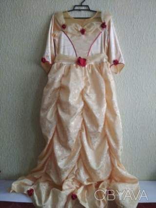 Новорічне карнавальне плаття сукня принцеси Діснея Бель, р.152 на 11-12р