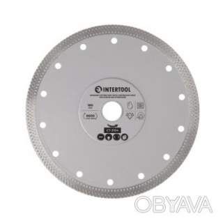 Диск відрізний алмазний, з суцільною кромкою, по керамограніту, 180 мм, 36%