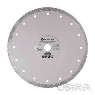 Диск відрізний алмазний, з суцільною кромкою, по керамограніту, 230 мм, 36%