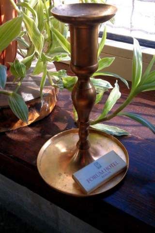 Бидермейер подсвечник старинный Австро-Венгерская империя латунь 19век