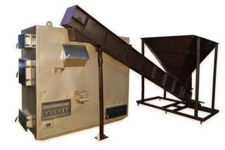 Котел воздушного отопления с автоматической подачей щепы, тырсы мощнос