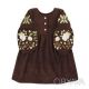 Флісова сукня з вишивкою "Бавовна", Шоколад, 86 (1.5 роки)