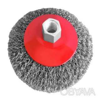 Щітка конусна, 125 мм, M14, кручений дріт, для КШМ