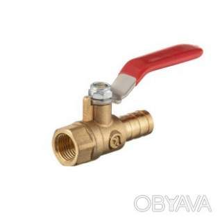 Кран кульовий повітряний, латунь, внутрішня різьба 1/4" на шланг 12 мм