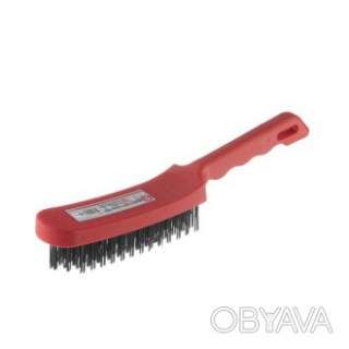 Щітка ручна, 6-рядна, пластиковий корпус, cталевий дріт INTERTOOL BT-0009